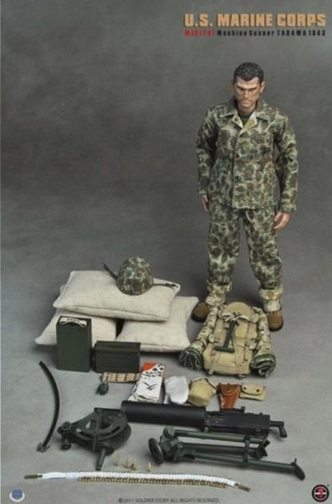 Soldier Story 1/6 12"SS049 U.S. Marine Corps M1917A1 Machine Gunner Tarawa 1943 Action Figure