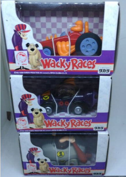Takara Wacky Races Mini Car 3 Trading Figure Set