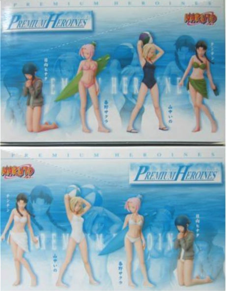 Megahouse Premium Heroines Naruto Swimsuit Bikini Ver 8+1 9 Trading Collection Figure Set