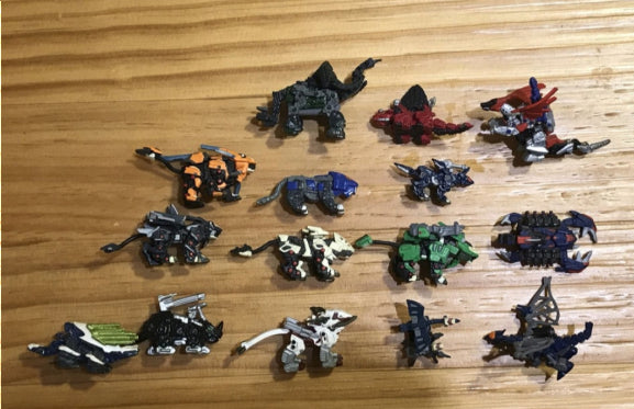 Tomy Zoids Gashapon Trading Collection 15 Mini Figure Set Used