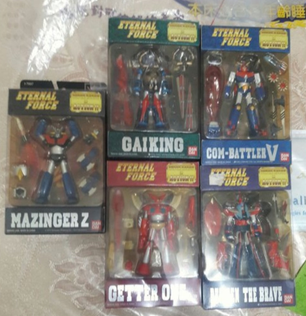 Bandai 2000 Eternal Force Super Robot In Action 5 Action Figure Set