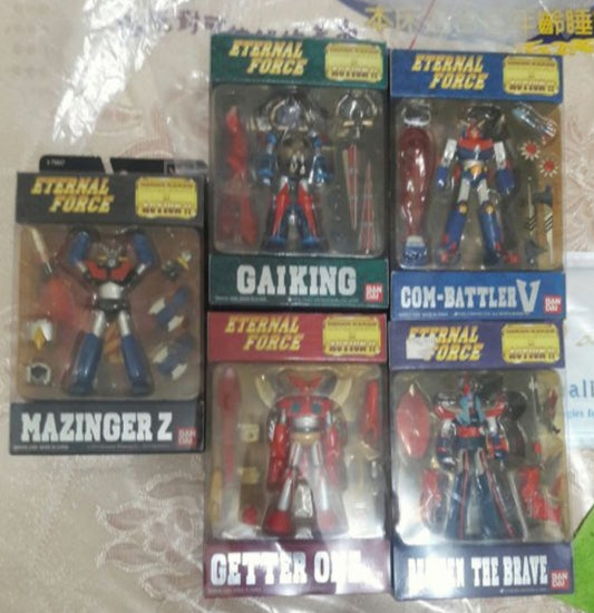 Bandai 2000 Eternal Force Super Robot In Action 5 Action Figure Set