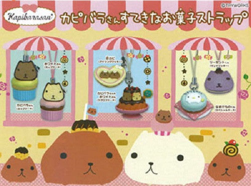 Bandai Kapibarasan Capybara-San Gashapon Sweet Treats 6 Strap Mascot Figure Set - Lavits Figure