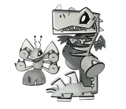 Analog Playset 2011 Joe Ledbetter Wrecks & Dazey Fossil Edition Monochrome Ver 7" Vinyl Figure - Lavits Figure