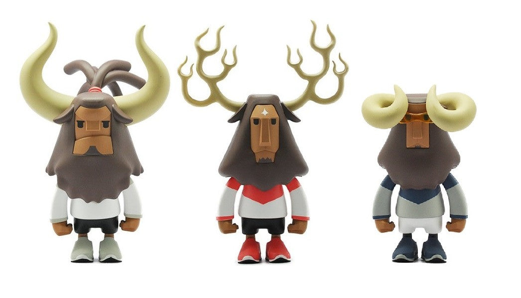 Hands in Factory 2013 UpTeMPO RocKOON Fire Running Horns Mighty FireHorn Ad.Vexx 3 5" Vinyl Figure Set - Lavits Figure
 - 1