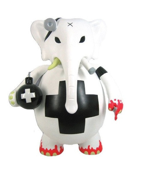 Toy2R Frank Kozik Dr. Bomb BlackCross Smorkin White Ver 10" Vinyl Figure - Lavits Figure
 - 1