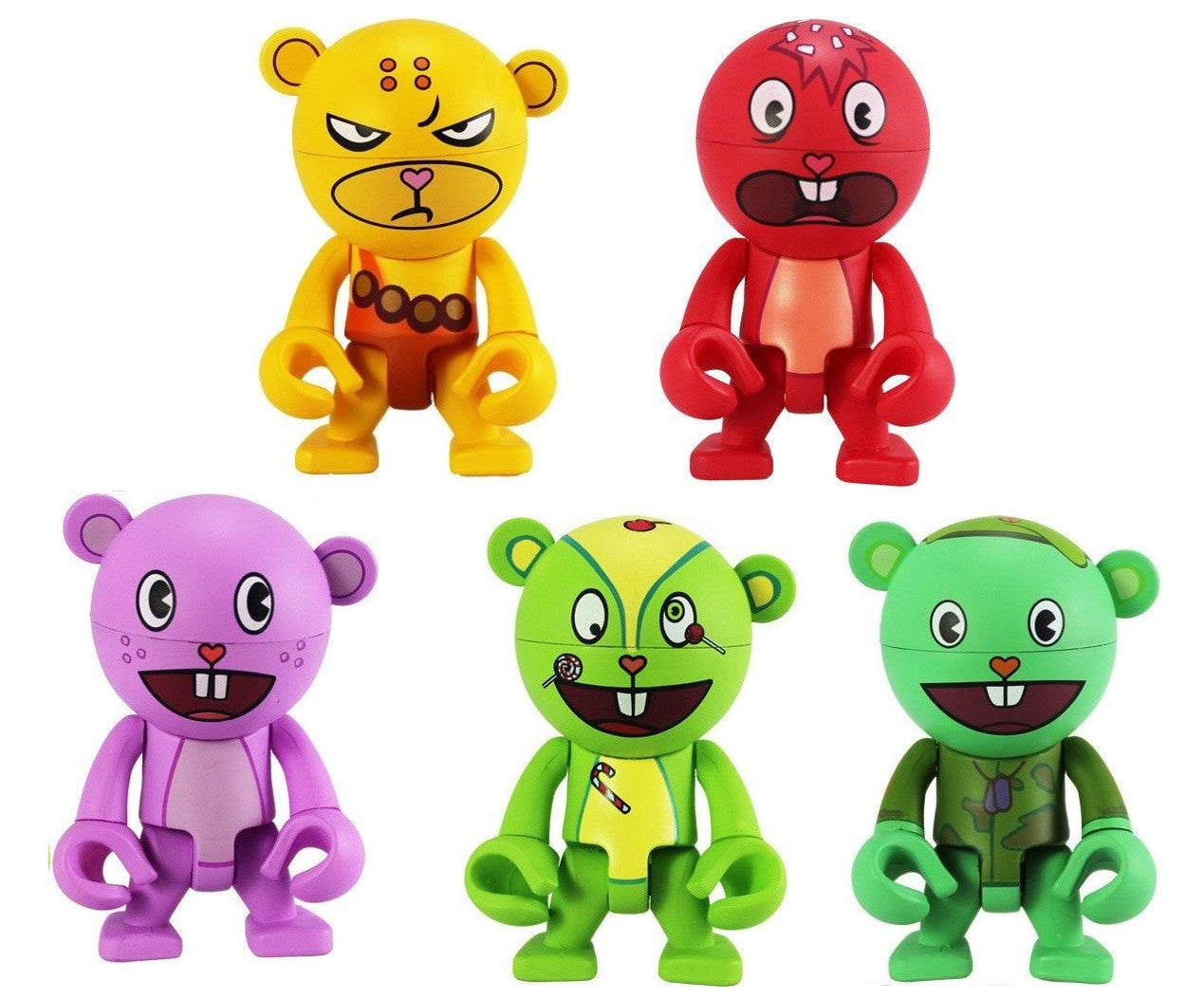 Play Imaginative Trexi Happy Tree Friends Naughty & Nice Edition 2.5" 5 Vinyl Figure Set - Lavits Figure
- 1