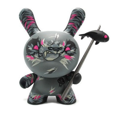 Kidrobot 2012 Angry Woebots Dunny Shadow Friend Angry Woebots Grey Ver 8" Vinyl Figure - Lavits Figure