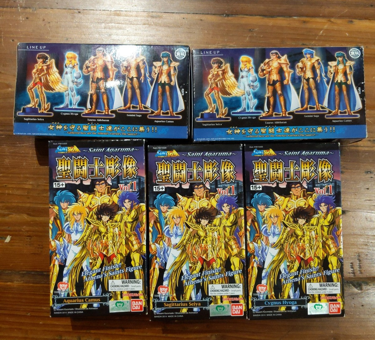 Bandai Saint Seiya Real Collection Statue Agaruma Agalma P2 5 Trading Figure Set Used