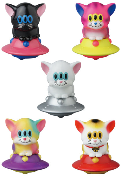 Medicom Toy VAG Vinyl Artist Gacha Gashapon Series 17 Art Junkie Calm Cat U.F.O. 5 2" Figure Set