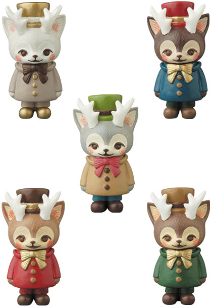 Medicom Toy VAG Vinyl Artist Gacha Gashapon Series 20 Kaori Hinata Morris The Cat with Antlers 5 2" Figure Set