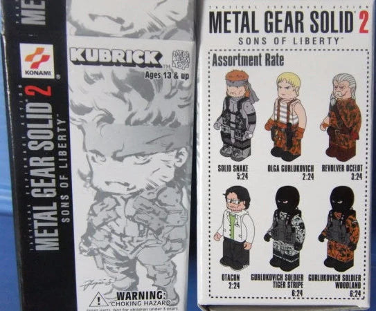 Medicom Toy Kubrick 100% Metal Gear Solid 2 Sons Of Liberty 6 Action Figure Set