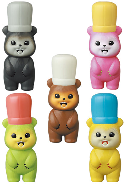 Medicom Toy VAG Vinyl Artist Gacha Gashapon Series 28 KamenTotsu Baby Bear's Bakery 5 2" Figure Set