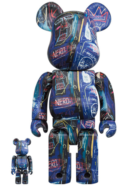 Medicom Toy 2021 Be@rbrick 400% 100% Jean Michel Basquiat 11" Vinyl Collection Figure Set