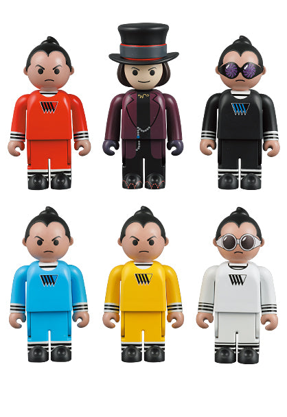 Medicom Toy 2006 Babekub 100% Charlie And The Chocolate Factory Willy Wonka Oompa Loompa 6 Figure Set