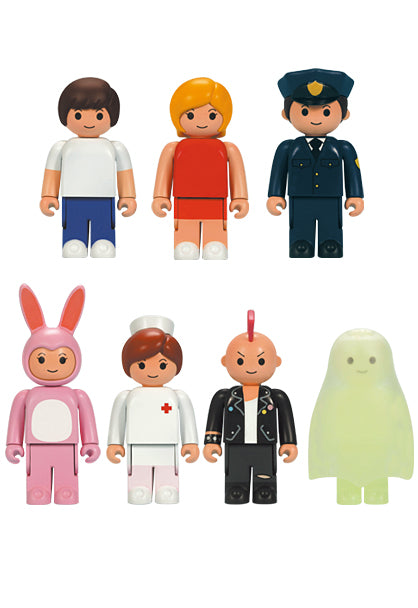 Medicom Toy 2004 Babekub 100% No 1 Series 1 7 Trading Figure Set