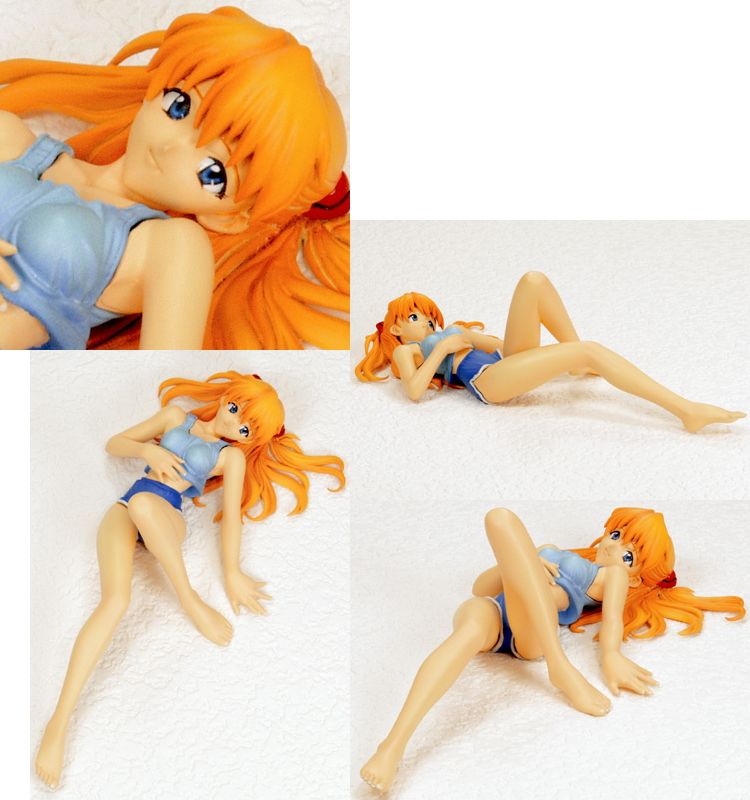 Gainax 2000 Kurushima Seisakusho 1/8 Neon Genesis Evangelion Hiroki Katayama Shikinami Asuka Langley Souryu Langlay Casual Wear ver Cold Cast Model Kit Figure