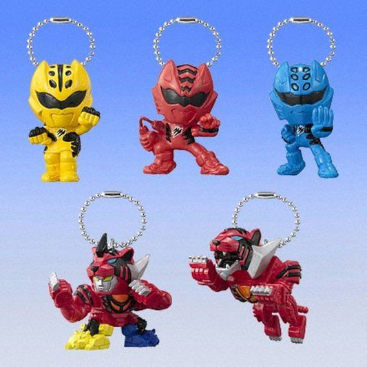 Bandai Power Rangers Jungle Fury Gekiranger Gashapon 6 Swing Mascot Collection Figure Set