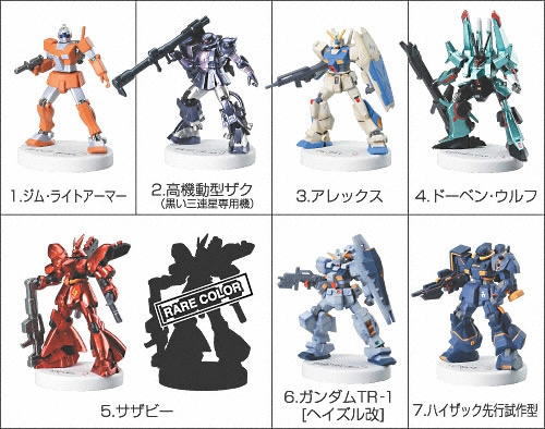 Bandai 2005 Mobile Suit Gundam Mini Selection Plus Part 8 7 Trading Figure Set