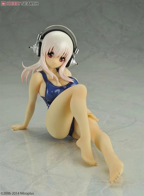 Beat 1/6 Nitro Super Sonico School Swimsuit Blue ver PVC Figure