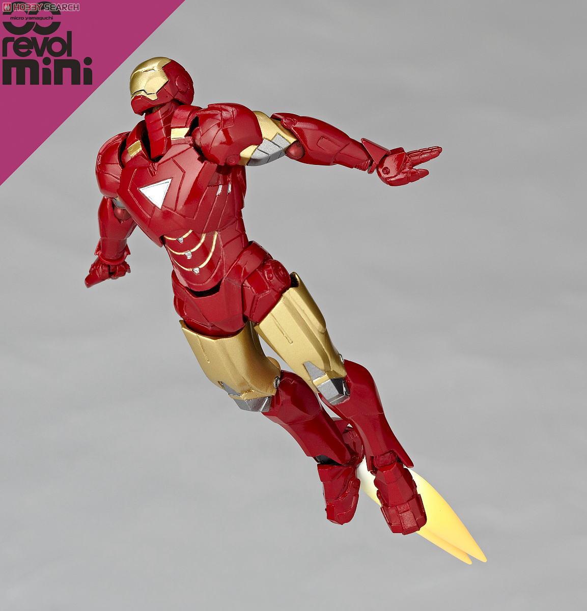 Iron Man Micro Rockets Kaiyodo Revoltech Micro Yamaguchi Revol Mini RM 003 Iron Man Mk.6 Acti ...