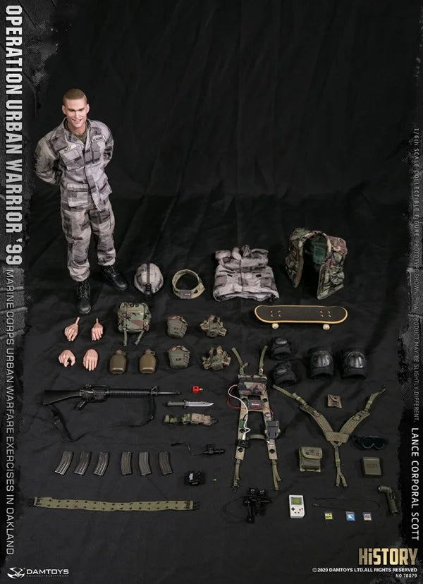 DamToys 1/6 12" Elite Series 78079 Operation Urban Warrior '99 Lance Corporal Scott Action Figure