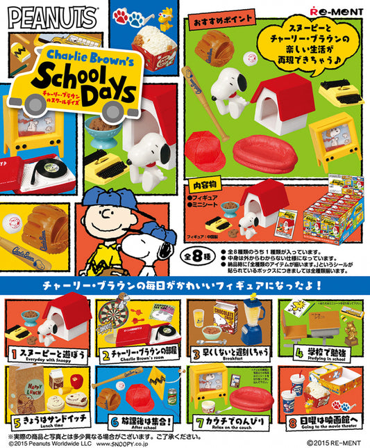 Re-ment Peanuts Snoopy Miniature Charlie Brown's School Days Sealed Box 8 Random Trading Figure Set