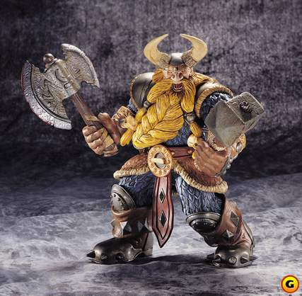 Blizzard 2002 World of Warcraft III Reign of Chaos Thrall & Furion Stormrage & Muradin Bronzebeard 3 Action Figure Set