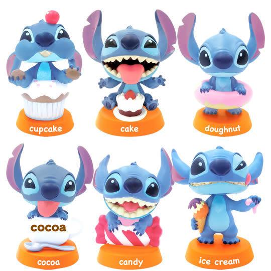 Run'a Disney Lilo & Stitch Toyfull Bubble Head Summer Sweets Afternoon Tea ver 6 Trading Figure Set