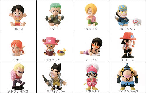 Bandai 2004 One Piece Character Collection Part 3 12 Trading Figure Set
