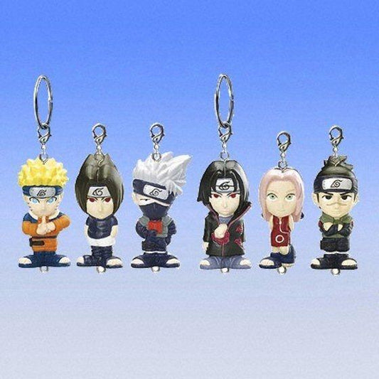 Bandai Naruto Gashapon Connect Naruto 6 Color + 6 GID 12 Strap Mascot Swing Collection Figure Set