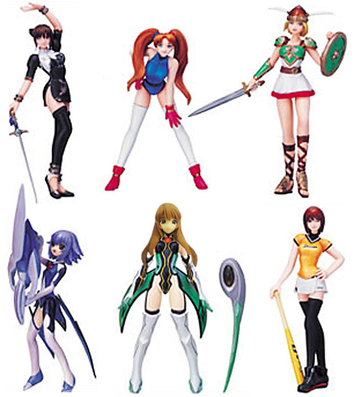 Yujin SR Gashapon Namco Real Figure Collection Gals Selection Part 4 6 Figure Set