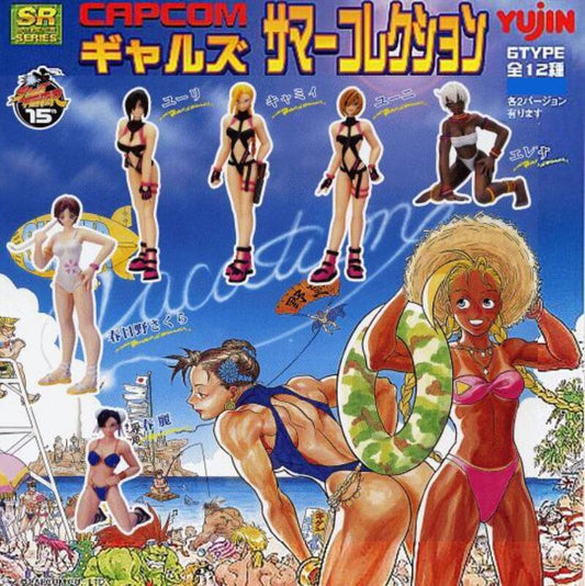 Yujin Capcom Gals Summer Collection Gashapon Girl Swimsuit Bikini 6+6 12 Figure Set
