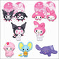 Yujin Sanrio My Melody Gashapon 7 Mini Magnet Collection Figure Set
