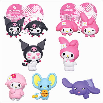 Yujin Sanrio My Melody Gashapon 7 Mini Magnet Collection Figure Set