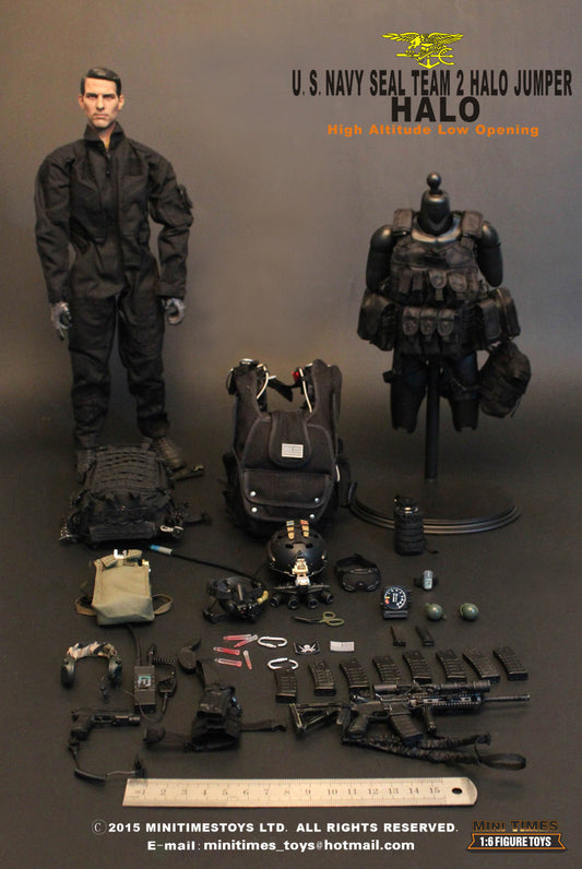 Mini Times Toys 1/6 12" M001 U.S. Navy Seal Team 2 Halo Jumper Action Figure