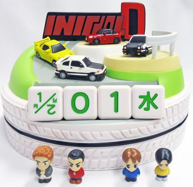 SK Japan Initial D Diorama Cube Perpetual Calendar White ver Trading Figure