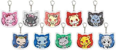 GraffArt Sanrio Jewelpet Magic Jewels Jewelpet Sunshine 02 Neko Day ver 9 Acrylic Mascot Strap Trading Figure Set