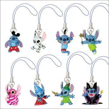 Yujin Disney Lilo & Stitch The Series Gashapon Cosplay 8+1 Secret Mascot Strap Collection Figure Set