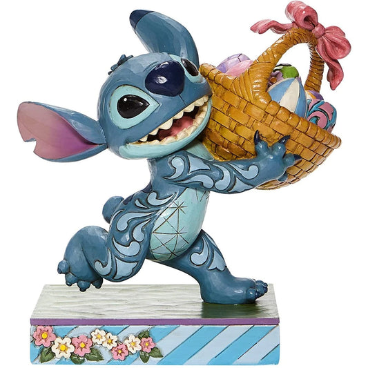 Enesco Jim Shore Disney Lilo and Stitch Running with Easter Basket 6" Collection Figure
