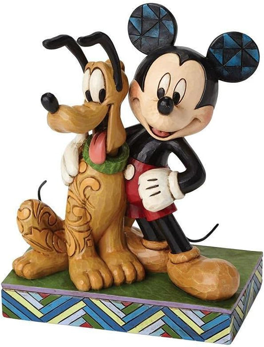 Enesco Jim Shore Disney Traditions Mickey Mouse and Pluto Trading Figure