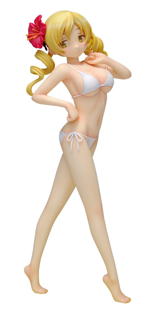 Wave 1/10 Beach Queens Puella Magi Maho Shojo Madoka Magica Tomoe Mami Swimsuit Bikini Pvc Figure