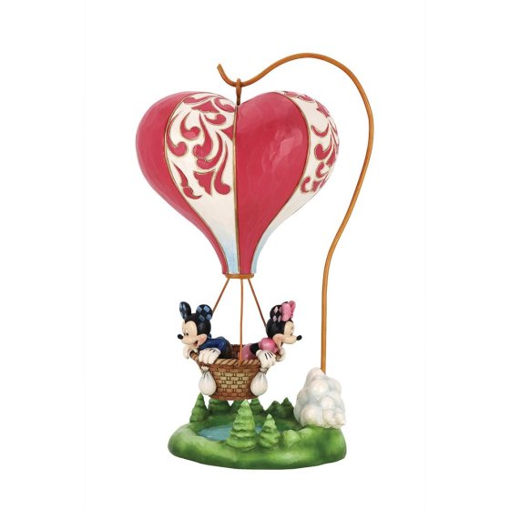 Enesco 6011916 Jim Shore Disney Traditions Mickey & Minnie Mouse Love Takes Flight Heart Balloon Collection Figure