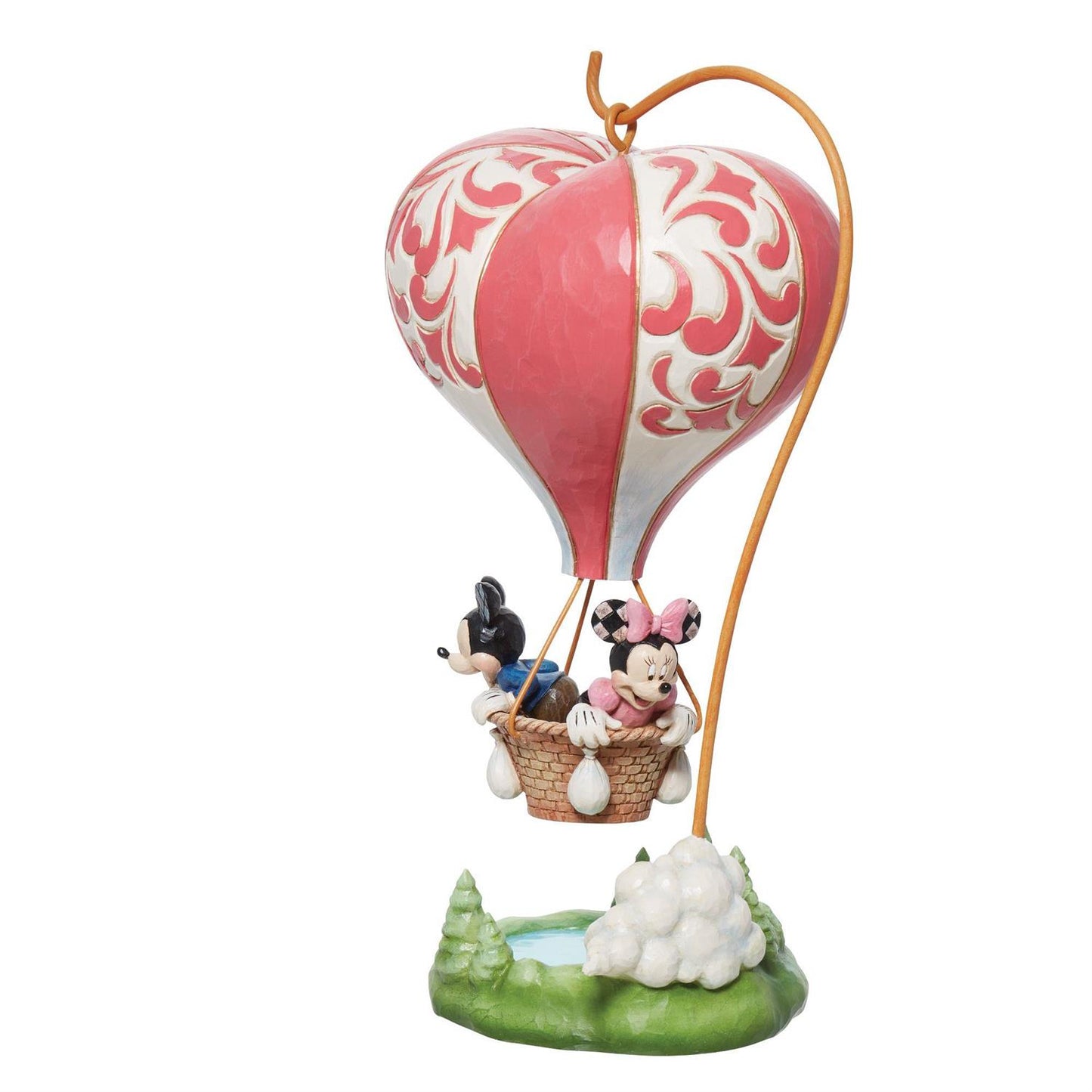 Enesco 6011916 Jim Shore Disney Traditions Mickey & Minnie Mouse Love Takes Flight Heart Balloon Collection Figure