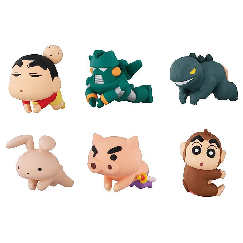 Bandai Hugcot Gashapon Crayon Shin Chan Part 3 6 Collection Figure Set