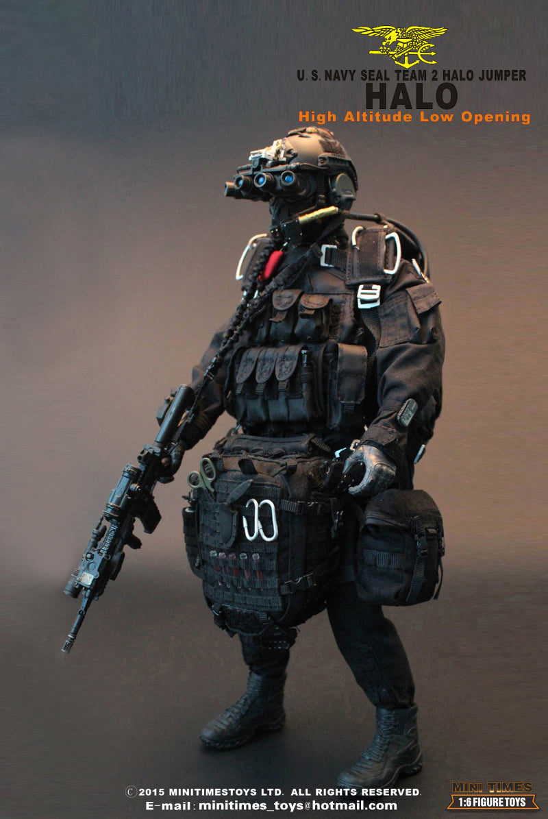Mini Times Toys 1/6 12" M001 U.S. Navy Seal Team 2 Halo Jumper Action Figure