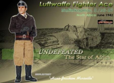 Dragon 1/6 12" WWII North Africa 1942 Hans Joachim Marseille Action Figure