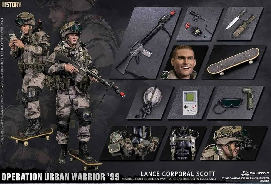 DamToys 1/6 12" Elite Series 78079 Operation Urban Warrior '99 Lance Corporal Scott Action Figure