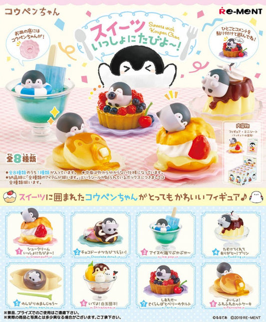 Re-ment Koupen Chan Miniature Sweets with Koupen Chan Sealed Box 8 Random Trading Figure Set