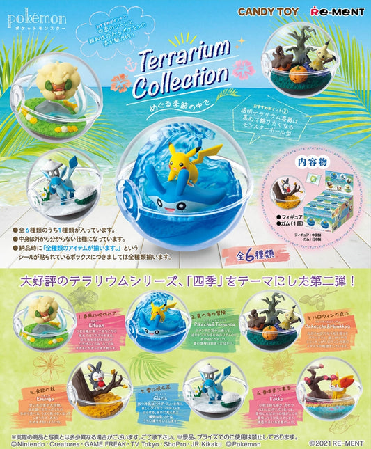 Re-ment Pokemon Pocket Monsters Terrarium Collection In The Changing Seasons Sealed Box 6 Random Trading Figure Set